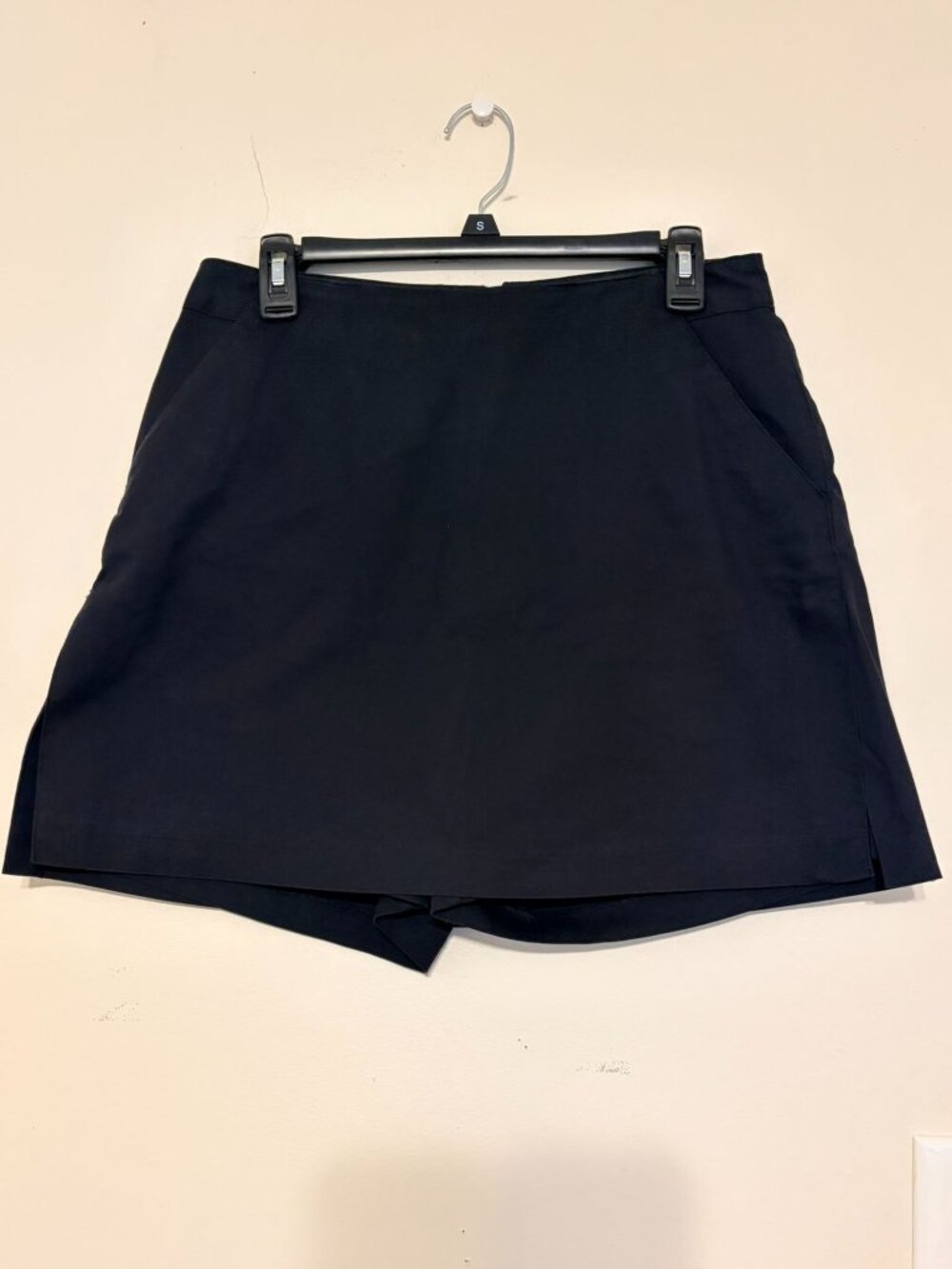 Women's Black Adidas Golf One-Pocket Skort Built in Shorts Size 8